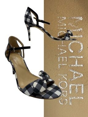 MICHAEL KORS Gingham Navy pumps 7.5